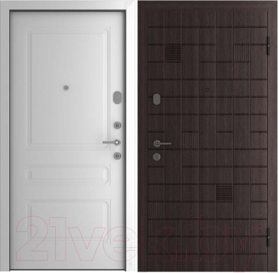 Входная дверь Belwooddoors Модель 1 210x90 правая (венге дорато/роялти эмаль белый)