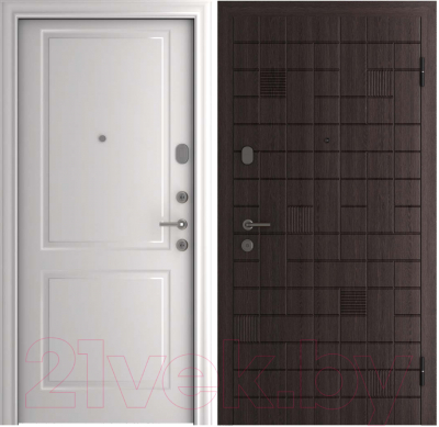 Входная дверь Belwooddoors  Модель 1 210x90 правая (венге дорато/альта эмаль белый)