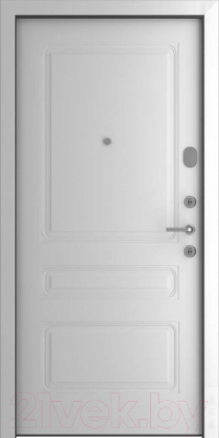 Входная дверь Belwooddoors Модель 1 210x100 правая (дуб галифакс/роялти эмаль белый)