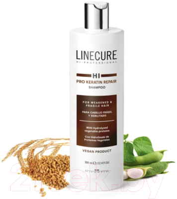 Шампунь для волос Hipertin Linecure Pro Keratin Repair Shampoo Для сухих и вьющихся волос (300мл)