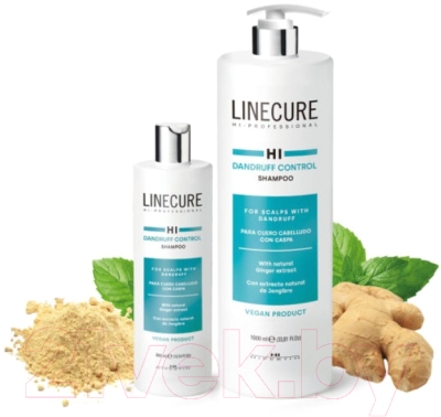 Шампунь для волос Hipertin Linecure Dandruff Control для чувствительной кожи против перхоти (1л)