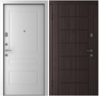 Входная дверь Belwooddoors Модель 2 210x100 левая (венге дорато/роялти эмаль белый) - 
