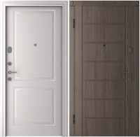 Входная дверь Belwooddoors Модель 2 210x90 левая (дуб галифакс/альта эмаль белый) - 