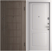 Входная дверь Belwooddoors Модель 2 210x90 правая (дуб галифакс/альта эмаль белый) - 