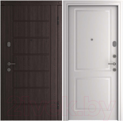 Входная дверь Belwooddoors Модель 2 210x100 правая (венге дорато/альта эмаль белый)
