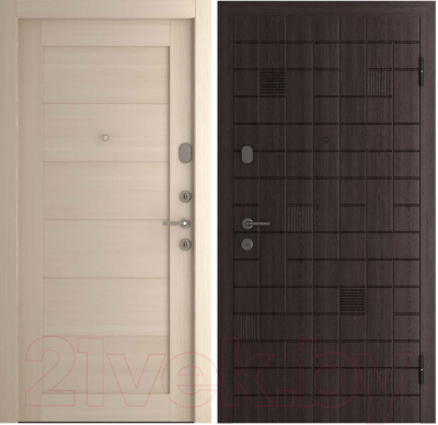 Входная дверь Belwooddoors Модель 1 210x100 правая (венге дорато/мирелла эшвуд)