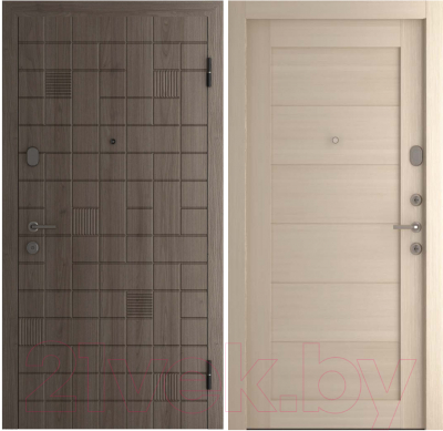 Входная дверь Belwooddoors Модель 1 210x90 правая (дуб галифакс/мирелла эшвуд)