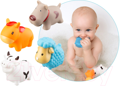 Набор игрушек для ванной Roxy-Kids Моя ферма / RRT-810