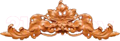 Накладка декоративная для мебели Красная звезда №52 Виноградные листья (Э01, слоновая кость)
