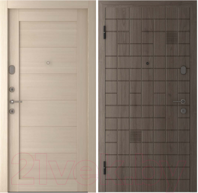 Входная дверь Belwooddoors Модель 1 210x100 левая (дуб галифакс/мирелла эшвуд)