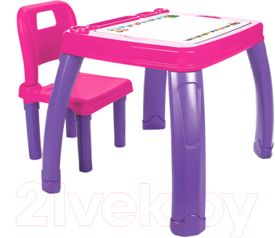Комплект мебели с детским столом Pilsan 03402 (малиновый)