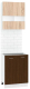 Комплект кухонных модулей Кортекс-мебель Корнелия Экстра 60рс2д без столешницы (дуб сонома/венге) - 