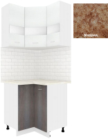 Комплект кухонных модулей Кортекс-мебель Корнелия Экстра угловой (белый/береза/мадрид) - 