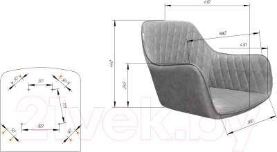 Стул Sheffilton SHT-ST38/S38 (альпийский бирюзовый/черный муар)