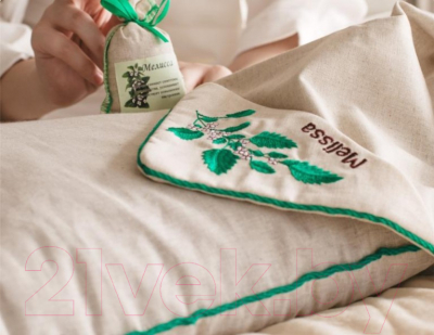 Подушка для сна Smart Textile Традиция здоровья с арома-саше мелисса 40x60 / E9081 (лузга гречихи)