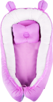 Кокон-гнездышко Smart Textile Люкс 60x90 / ST346 (лебяжий пух, розовый горох) - 