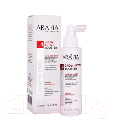 Спрей для волос Aravia Prof Grow Active Booster Активатор д/роста волос Укрепляющий (150мл)