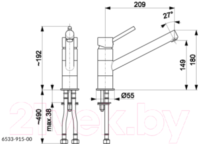 Смеситель Armatura Andra 6533-915-00