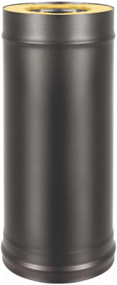 Труба дымохода Везувий 0.8мм д.115x200 L-0.5м (черный)