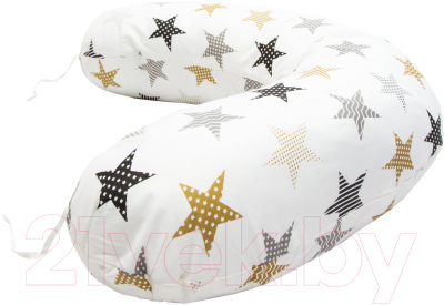 Подушка для беременных Amarobaby Звезды / AMARO-4001-ZP (белый)