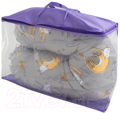 Подушка для беременных Amarobaby Золотой котик / AMARO-4001-ZoK (серый)