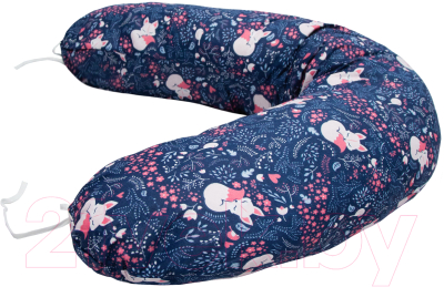 Подушка для беременных Amarobaby Лисички / AMARO-4001-Li (синий)