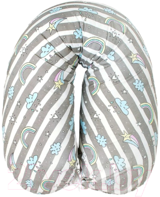 Подушка для беременных Amarobaby Радуга / AMARO-4001-R (серый)