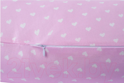 Подушка для беременных Amarobaby Сердечки / AMARO-4001-SR (розовый)