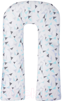 Подушка для беременных Amarobaby Exclusive Soft Collection U-образная Треугольники / AMARO-40U-SC