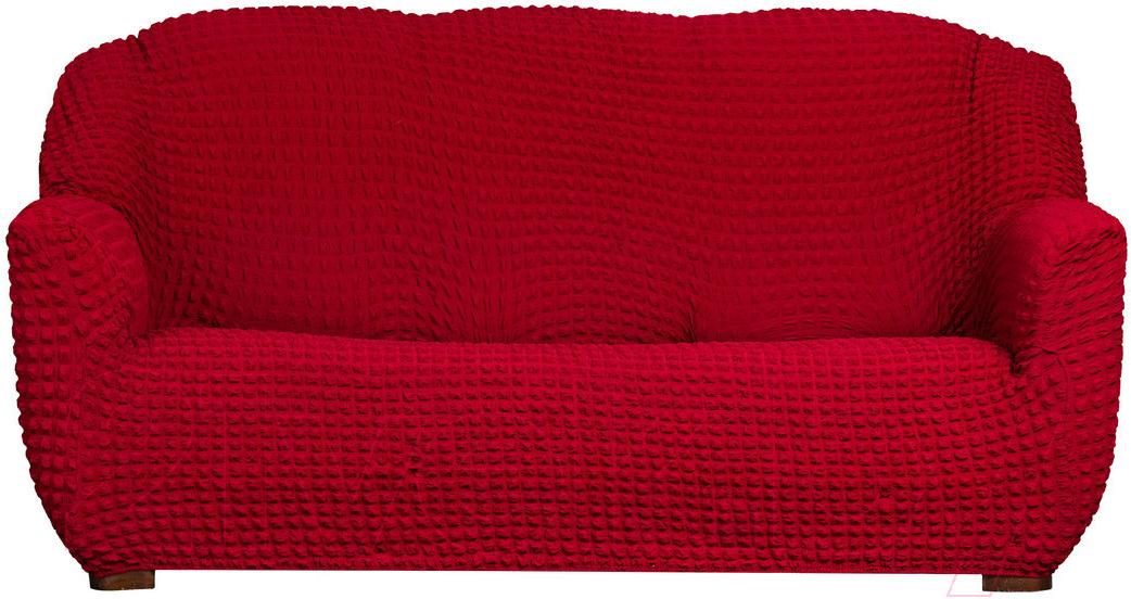 Чехол на диван - 3 местный Софатэкс Стандарт ПО-6 без оборки (бордовый)
