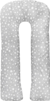Подушка для беременных Amarobaby U-образная Звездочка / AMARO-40U-ZvS (серый) - 