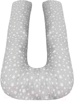 Подушка для беременных Amarobaby U-образная Звездочка / AMARO-40U-ZvS (серый)
