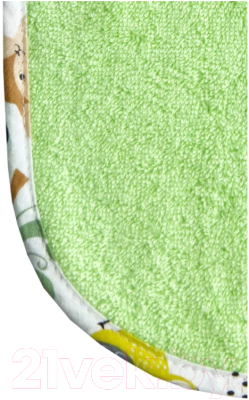 Полотенце с капюшоном Amarobaby Cute Love Зверята / AMARO-54CL-ZZ (зеленый)