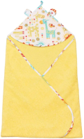 Полотенце с капюшоном Amarobaby Cute Love Жирафики / AMARO-54CL-GG (желтый) - 