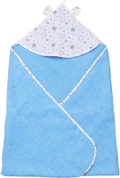 Полотенце с капюшоном Amarobaby Cute Love Звездопад / AMARO-54CL-Z1 (серый/голубой) - 