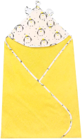 Полотенце с капюшоном Amarobaby Cute Love Пингвины / AMARO-54CL-Pi (желтый) - 