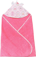 Полотенце с капюшоном Amarobaby Cute Love Пироженки / AMARO-54CL-PR (розовый) - 
