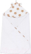 Полотенце с капюшоном Amarobaby Cute Love Прянички / AMARO-54CL-PK (коричневый/белый) - 