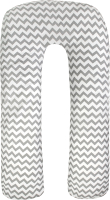 Подушка для беременных Amarobaby U-образная Зигзаг / AMARO-40U-ZS (серый) - 