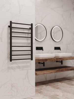 Изображение товара Полотенцесушитель водяной Stinox Classic 50x80 / cl80 Ral 9005 (черный матовый)