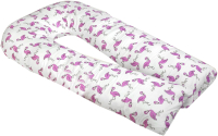 Подушка для беременных Amarobaby U-образная Фламинго / AMARO-40U-F - 