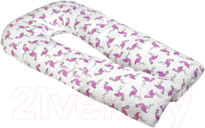 Подушка для беременных Amarobaby U-образная Фламинго / AMARO-40U-F
