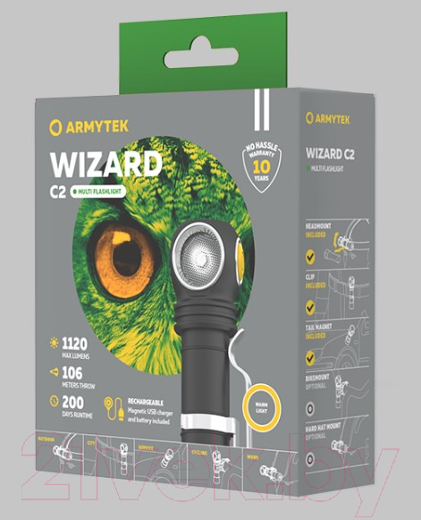 Фонарь Armytek Wizard C2 Magnet / F08901W