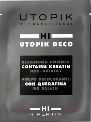 Изображение товара Порошок для осветления волос Hipertin Utopik Deco С кератином Обесцвечивающее саше (25г)