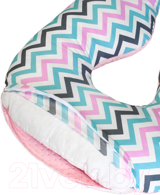 Подушка для беременных Amarobaby Зигзаг / AMARO-40A-ZR (розовый)