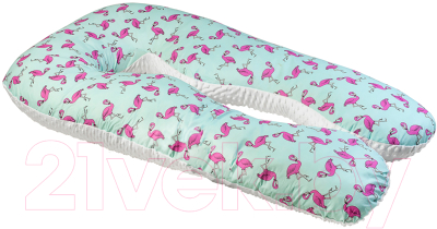 Подушка для беременных Amarobaby Фламинго / AMARO-40A-FM (мята)