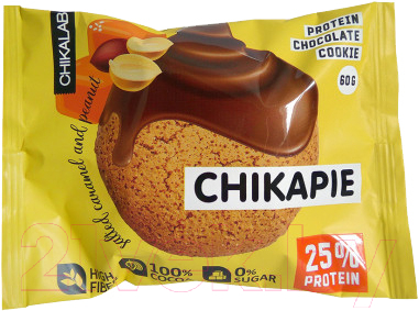 Протеиновое печенье Chikalab Арахис (9x60г)