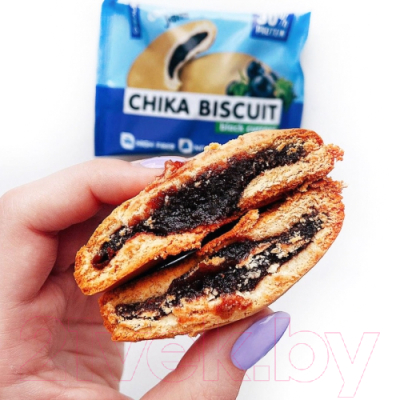 Протеиновое печенье Chikalab Бисквит черная смородина (9x50г)