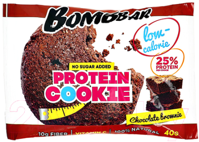 Протеиновое печенье Bombbar Шоколадный брауни (12x40г)