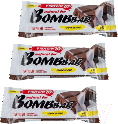 Набор протеиновых батончиков Bombbar Двойной шоколад